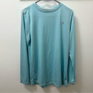 Boys Reel Legends Aqua Blue Long Sleeve Pullover Fishing Shirt Size XXL (18)